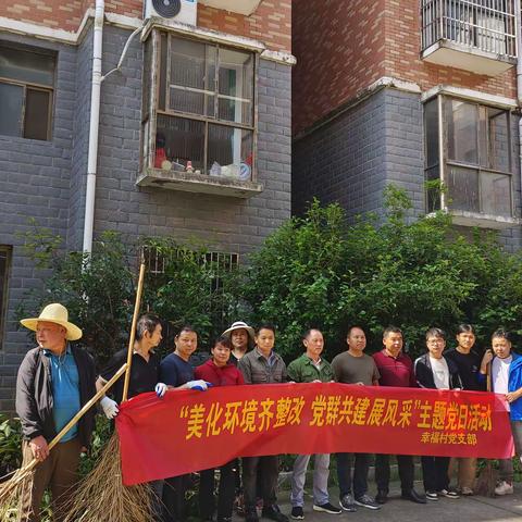 幸福村党支部开展“美化环境齐整改    党群共建展风采”主题党日活动