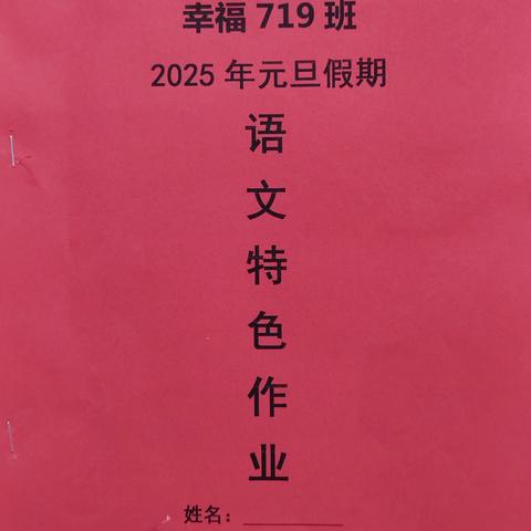 我的2024纪念册——幸福719班2025年元旦特色作业展（一）