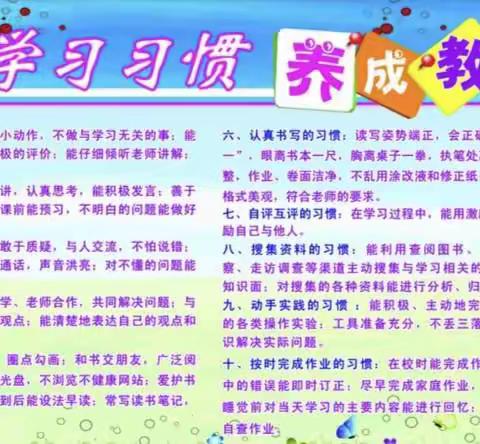 养成良好习惯——晨辉小学养成教育