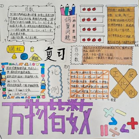 “绘”聚数学知识，助力有效复习——晨曦小学开展数学小报特色作业活动