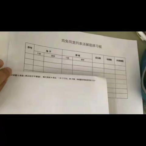 李忠树  鸡兔同笼问题—第5题