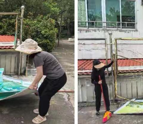 迎战困难行动践初心， 志愿服务奉献显担当 ——钦州市外国语学校党员教师 ﻿积极投身台风后校园恢复工作