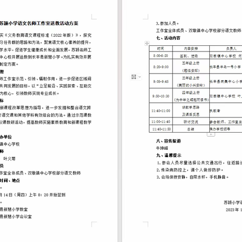 【名师引领•研思同行】寒冬送教促交流，共研互学行致远——苏颖名师工作室小学语文跨学科观摩、研讨纪实