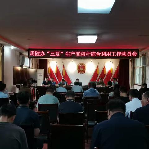 周陵办召开2024年“三夏”生产暨秸秆禁烧综合利用动员会