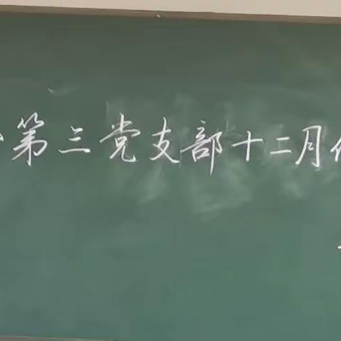 古埠中小第三党支部十二月份主题党日