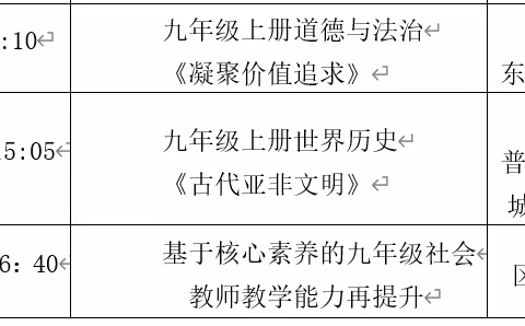 聚焦核心素养，共助你我成长——基于核心素养的初中社会教师教学能力再提升培训活动