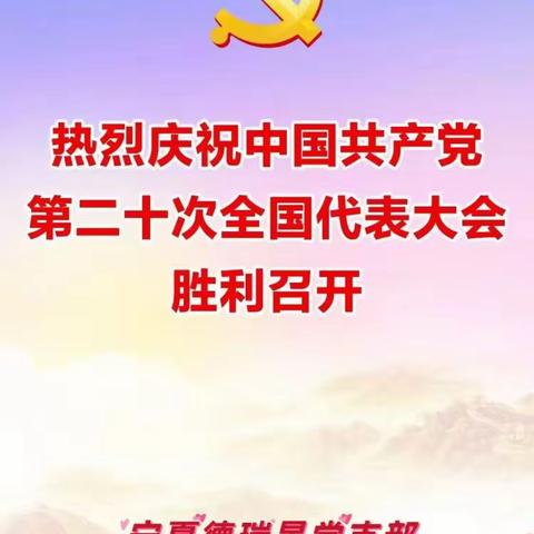 宁夏德瑞昇党支部“喜迎二十大 奋进新征程”