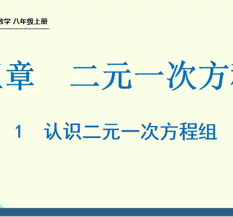 “生长数学”的教学尝试 --《认识二元一次方程组》随堂感悟