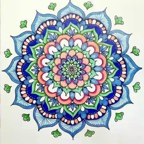 绽放你的心灵之花——德州市第五中学九年级开展彩绘曼陀罗主题班会