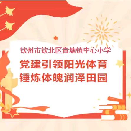 【党建引领   阳光体育】——2024年秋钦北区青塘镇小学运动会选拔赛