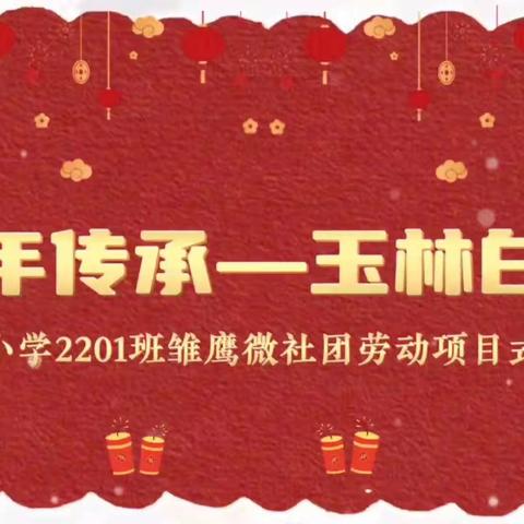 百年传承-玉林白散——玉州区东环小学2201班雏鹰微社团劳动项目式学习