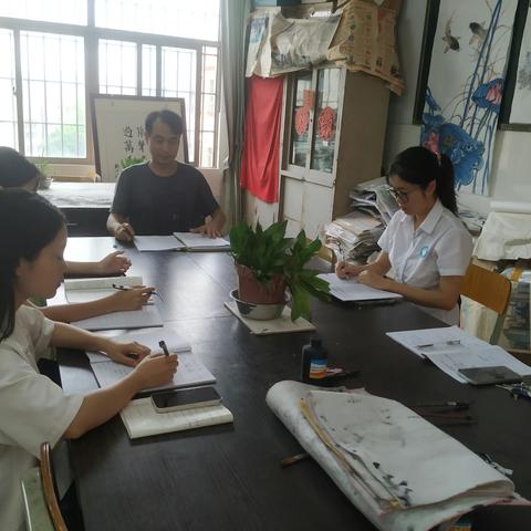 中山市阜沙鹏诚学校美术组开展第一次单周教研活动
