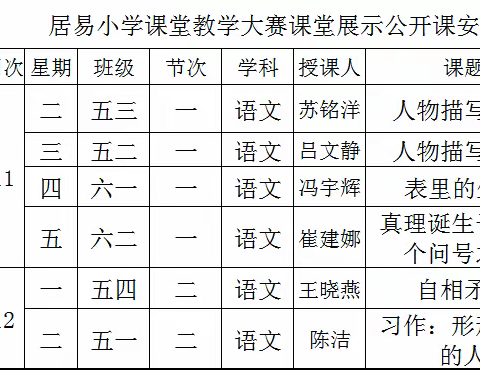 集思广益凝智慧 共研前行促发展——居易小学学科教研组教师听评课活动