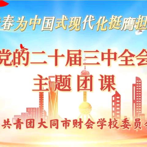 大同市财会学校组织开展 ﻿“学习党的二十届三中全会精神” ﻿主题团课