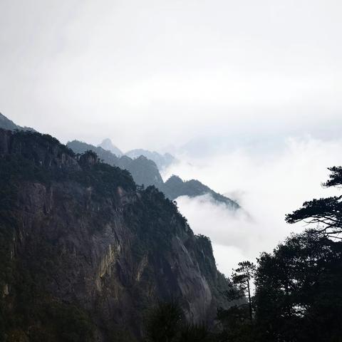 雨雾中的三清山