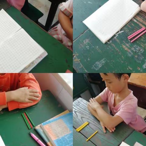 潮水小学一年级142班开展数学《摆一摆》学习活动