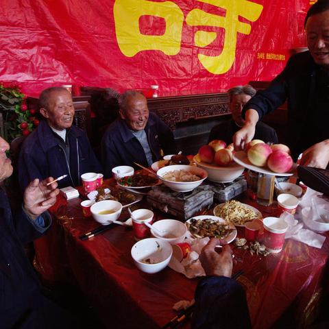 茅坦杜重阳节举办第二届敬老宴