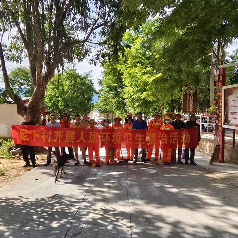尼下村委会开展人居环境卫生整治行动