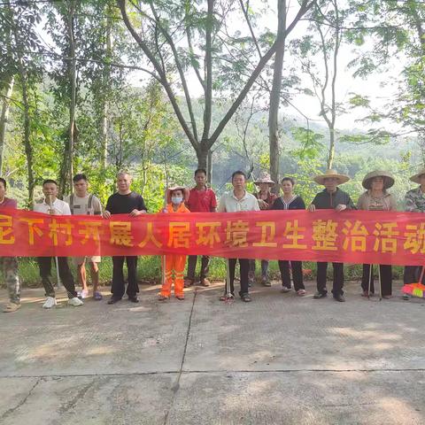 尼下村委会开展人居环境卫生整治行动