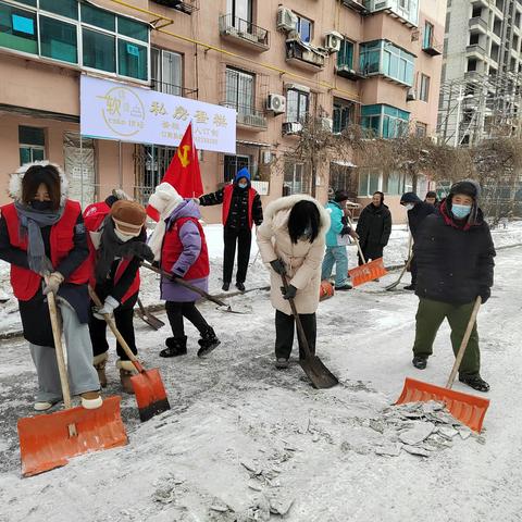 在职党员进社区   义务除雪暖人心