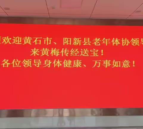 黄石市及阳新县老体协台球专委会一行来黄梅县开展交流活动