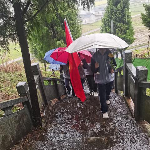 “阵阵春雨寄哀思，缅怀先烈祭忠魂”——大同初中清明节扫墓活动