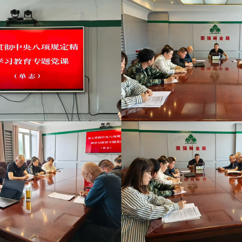 图强林业局单志副局长讲授专题党课以中央八项规定精神引领作风建设与绿色发展