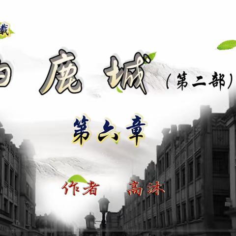 长篇小说《白鹿城》下部第六章（下）作者 高沐 广东人民出版社