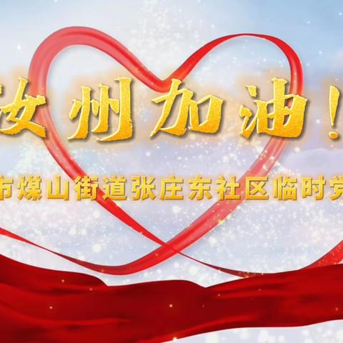 众志成城，共克时艰——煤山街道张庄东社区临时党支部抗击疫情纪实