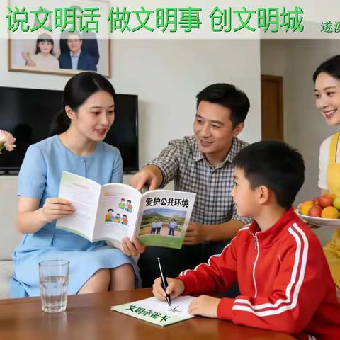 家校携手促文明  城市文明齐创建