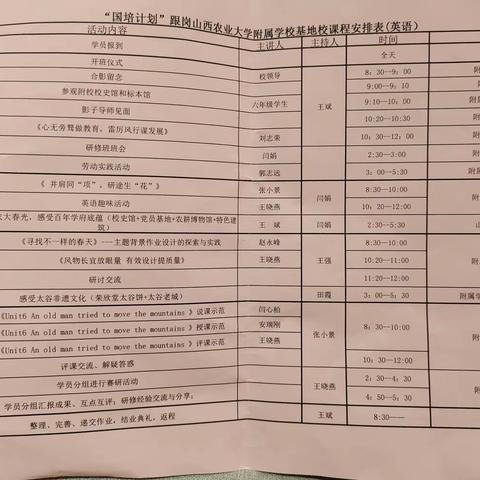 春季英语国培山西农业大学附属学校访学之旅： 共筑教育梦想，领略学术芬芳