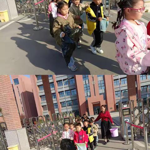 蚌埠第十八中学桃园幼儿园果果组“绿色家园，清洁环境”社会实践活动
