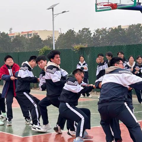 绳锋对决，青春当“燃”！——枣庄十六中清泉路校区高三年级拔河比赛