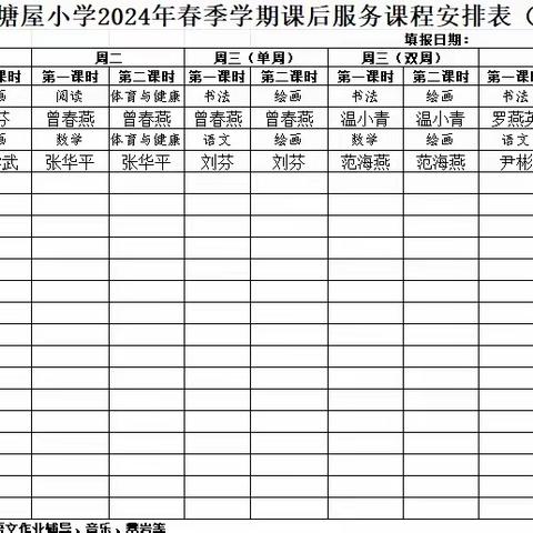 赣州市凤岗塘屋小学2024年春课后延时服务通知