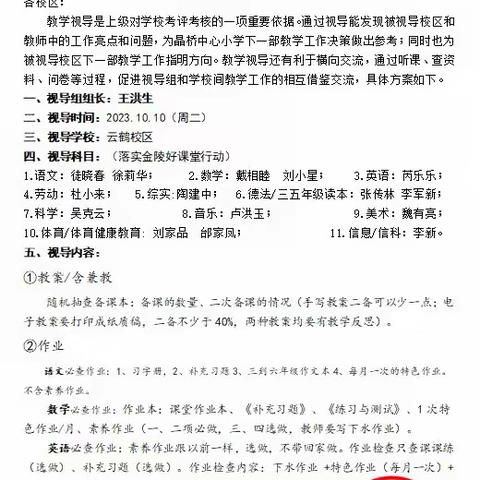 教学视导促规范   精耕细作笃前行  ——记镇教学视导暨教学工作布置会议