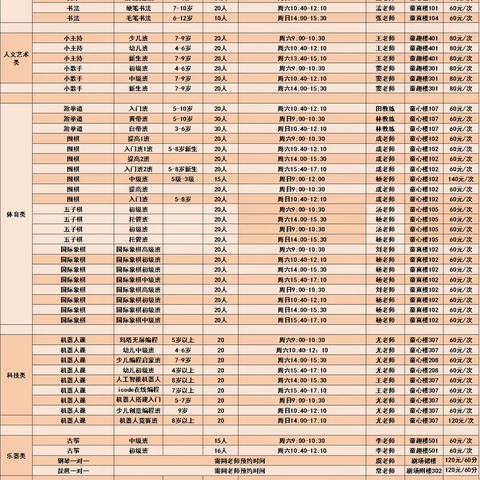 五华区青少年宫2024年秋季学期周末班招生公告！