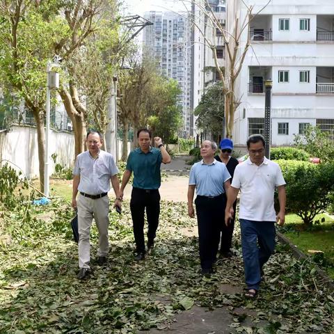 省教育厅检查组到我校检查指导台风灾后重建工作