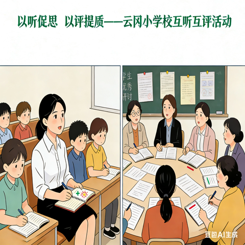 以听促思 以评提质﻿ ——云冈小学校互听互评活动