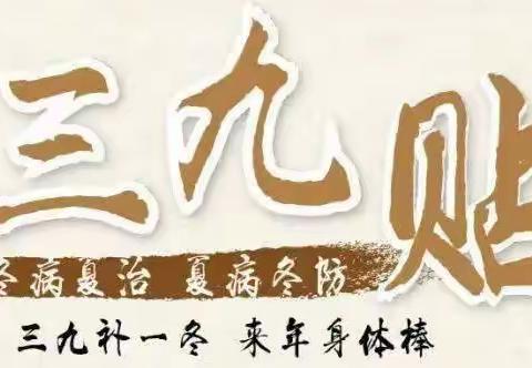 三九贴开始预约啦！夏治“三伏”，冬治“三九”