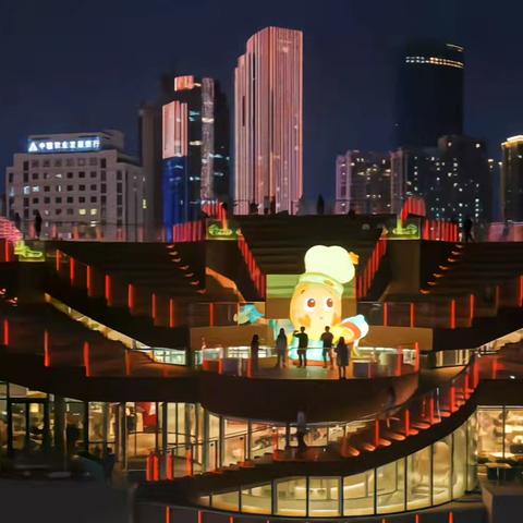 都市夜韵：现代化商业与娱乐空间的璀璨图景