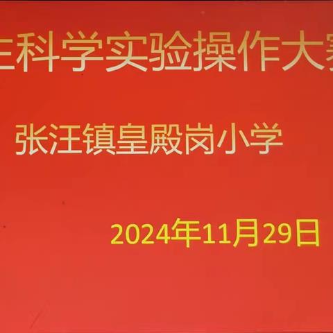 科学实验、探索世界——张汪镇皇殿岗小学实验操作大赛