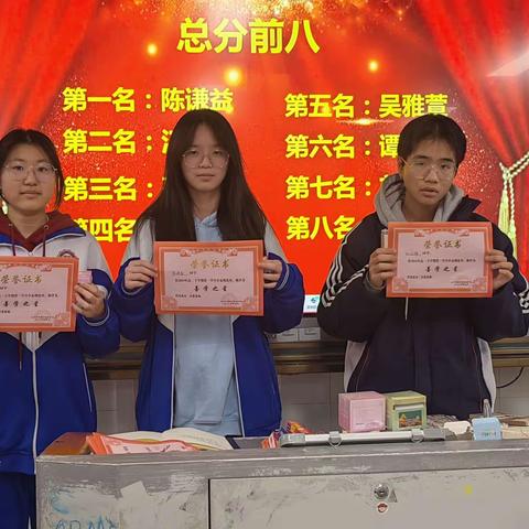 2306班第一月考表彰