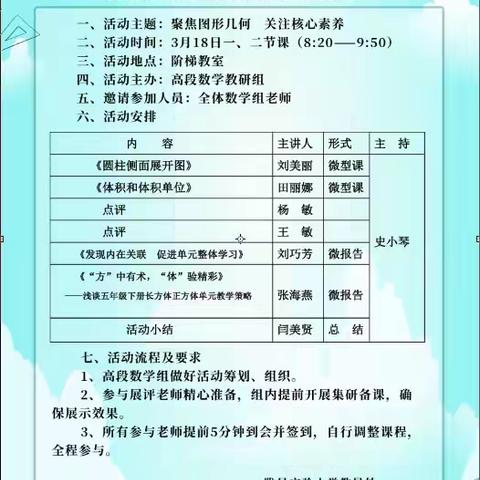 聚焦图形几何 关注核心素养 ——陇县实验小学教研组主题活动之高段数学教研组“图形与几何”整合拓展教学专题研讨展示活动 ‍