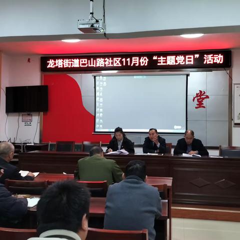 郾城区医保局到结对共建巴山路社区开展11月份“主题党日”活动