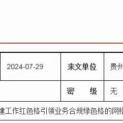 贵州分行积极构建党建工作 红色格引领业务合规绿色格 融合管理机制