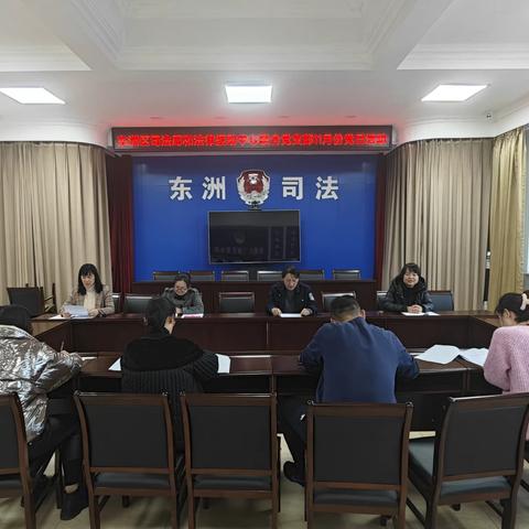 东洲区司法局和法律援助中心联合党支部开展11月份主题党日活动