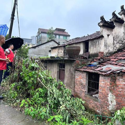 吕塘下社区雨天危房巡查