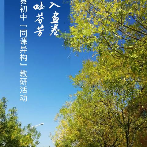 秋色入画卷  育人吐芬芳——鱼台县初中“二区二盟”九年级“同课异构”教研活动在鱼台县第二实验中学顺利举行