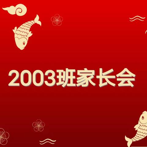 志当存高远，人生敢拼搏----2003班家长会