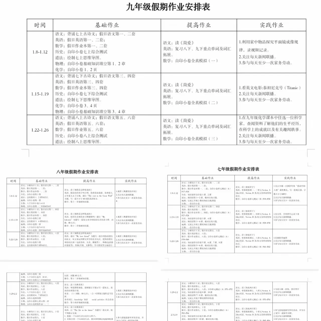 简篇-作业展评促实效 点滴之中见真功——东胜学校初中部寒假作业总结篇